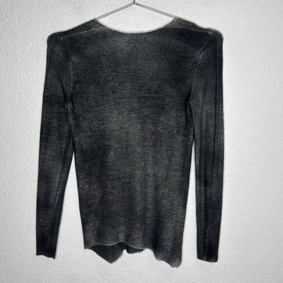 NWT Avant Toi Sloan Soft V-Neck Pullover In Charcoal Husky Small - Picture 7 of 13
